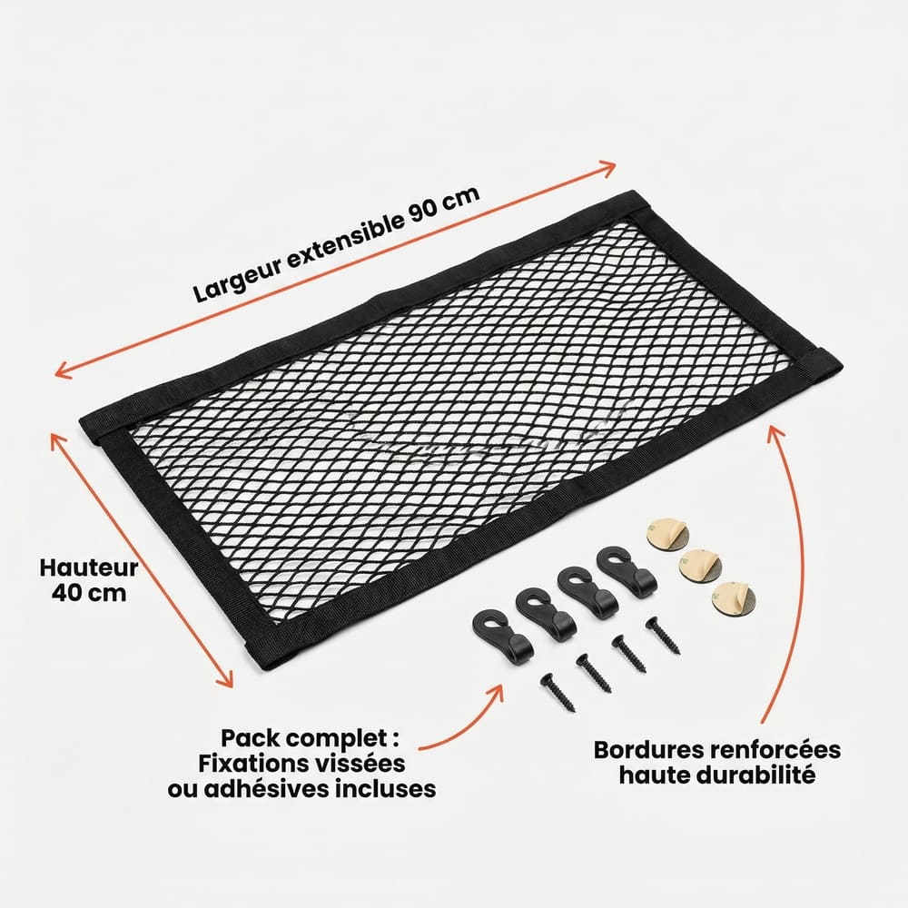 Filet coffre voiture pour chien