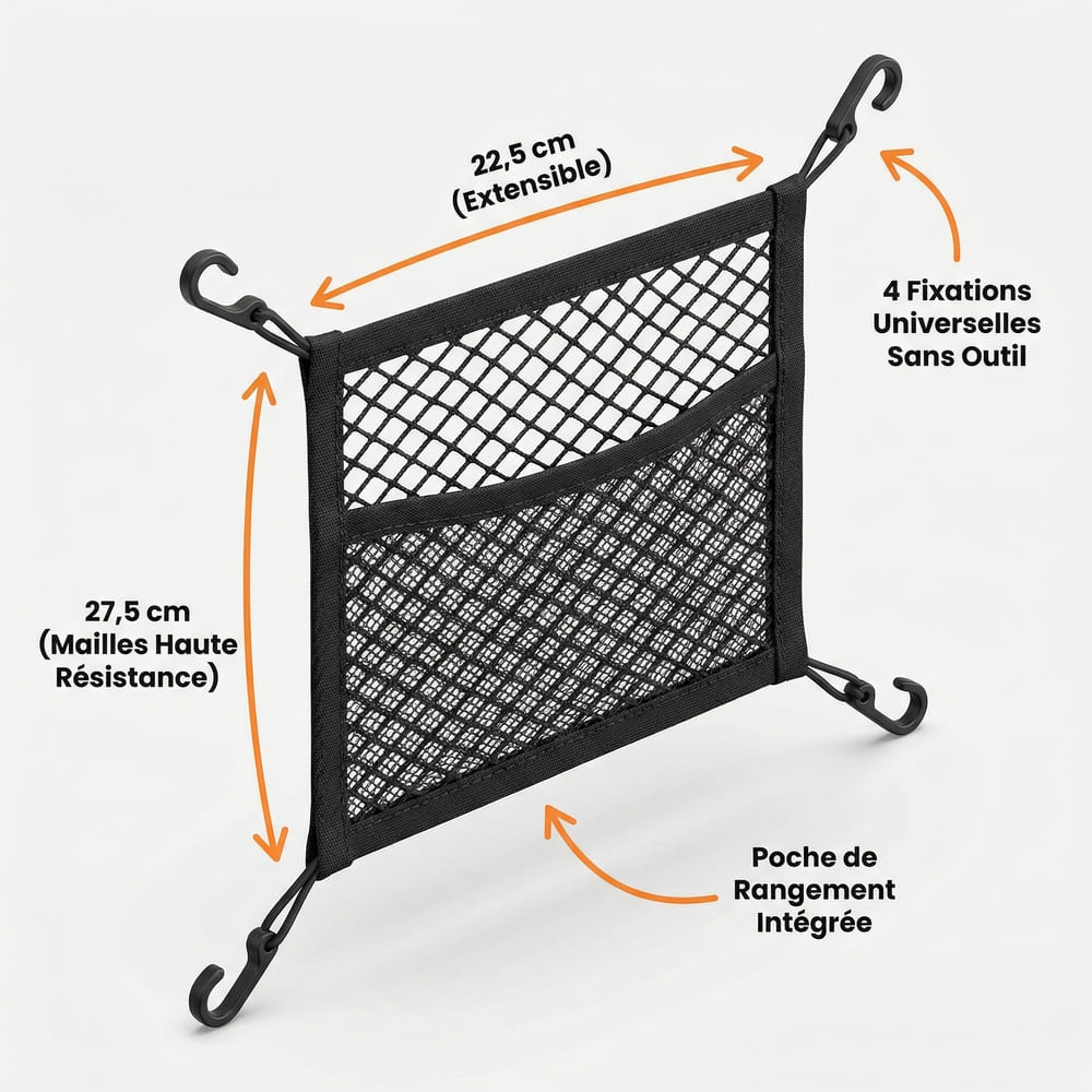 Filet de protection chien voiture