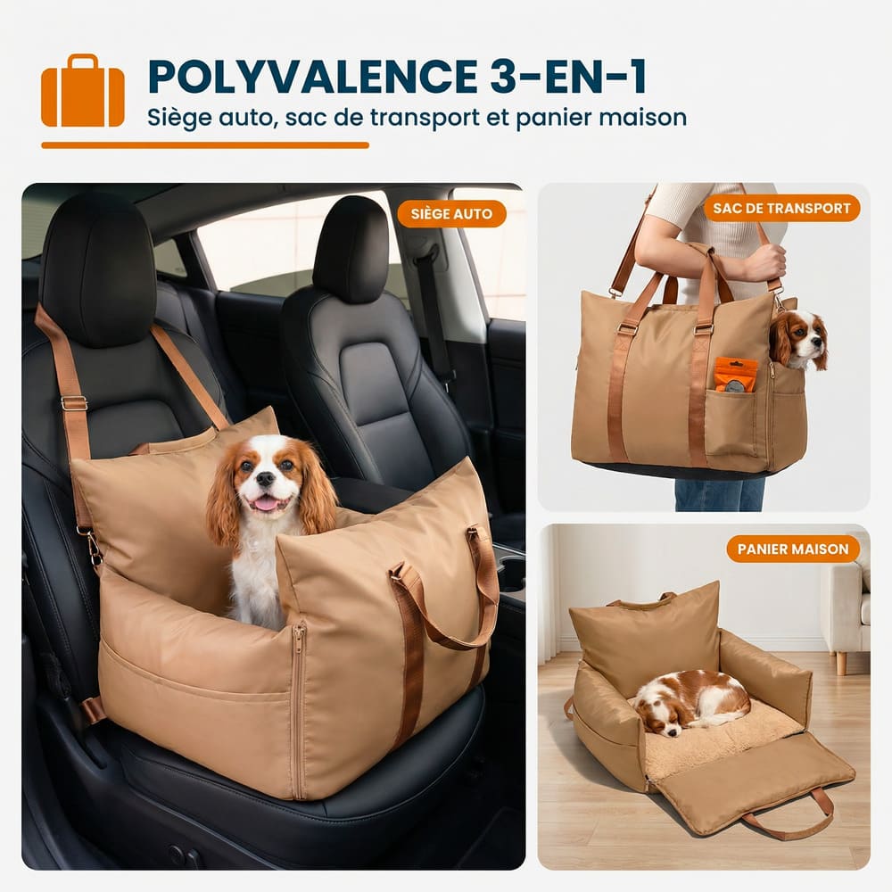 Siège auto pour chien imperméable