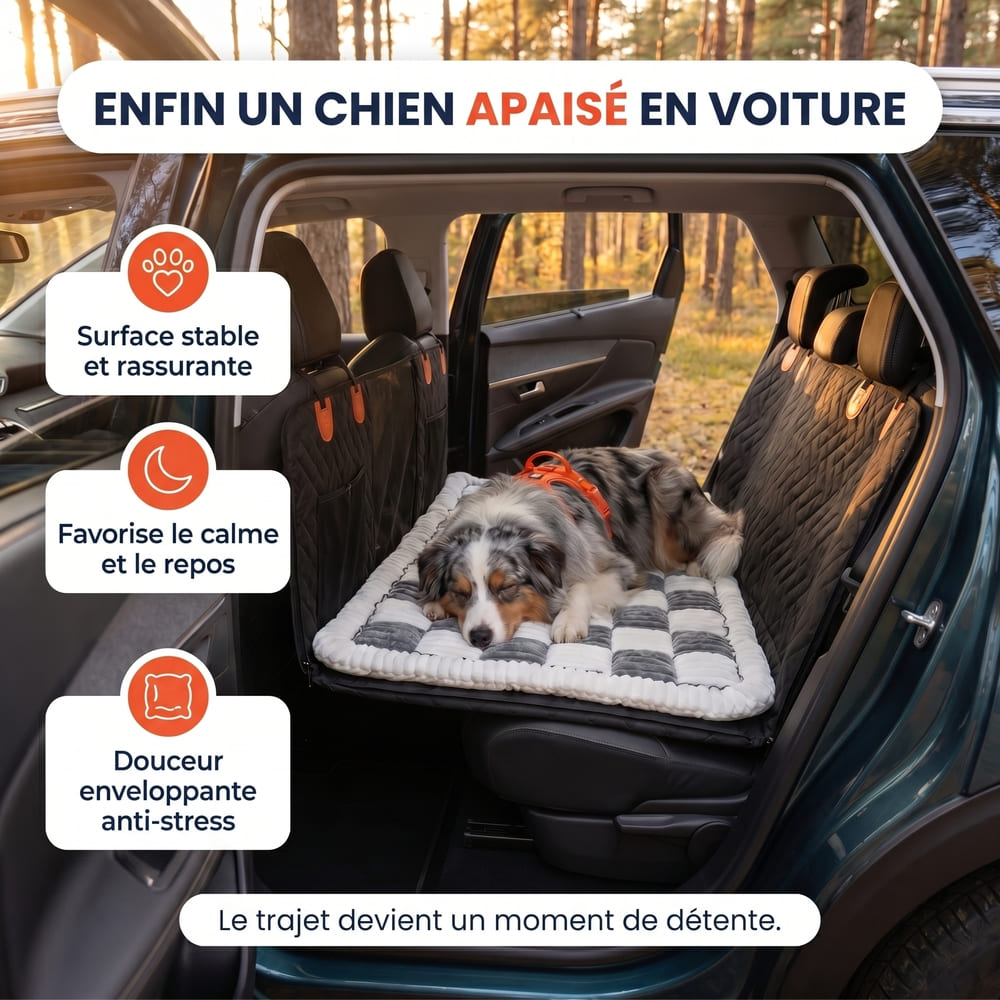 Tapis chien voiture apaisant