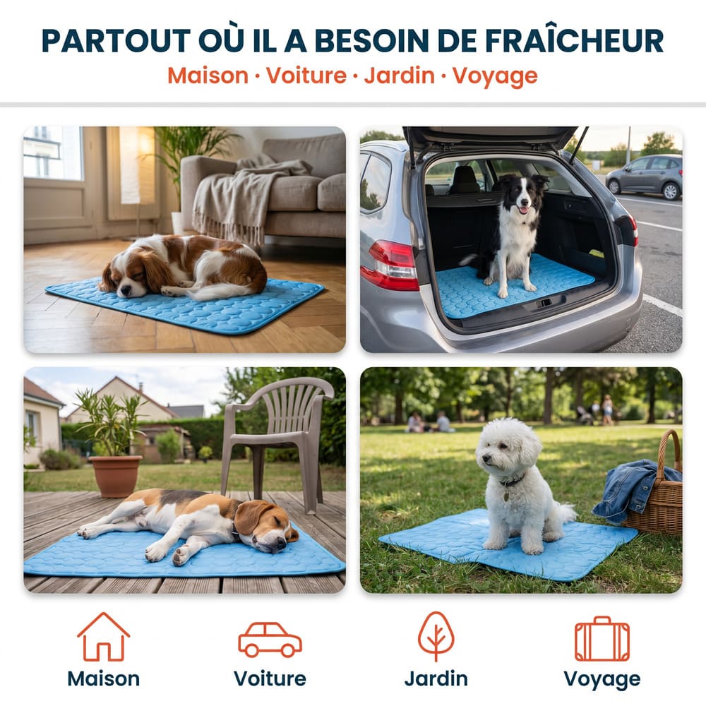 Tapis rafraîchissant pour chien
