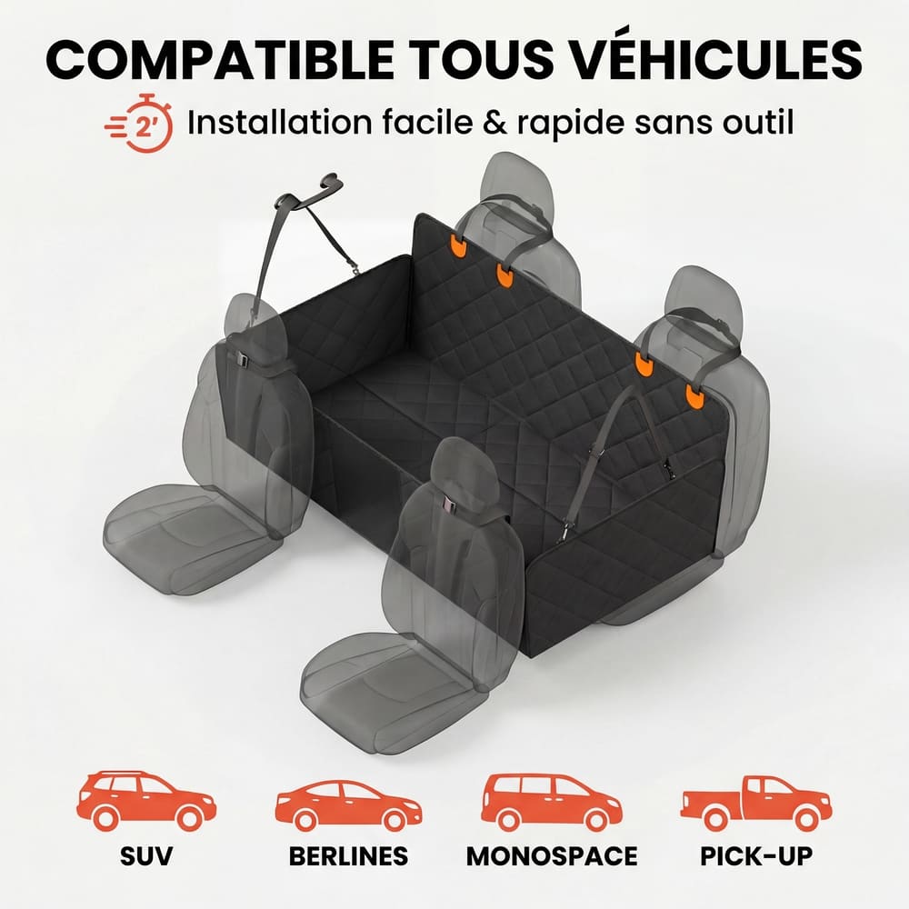 Protection voiture pour chien base rigide - Trotter Shield