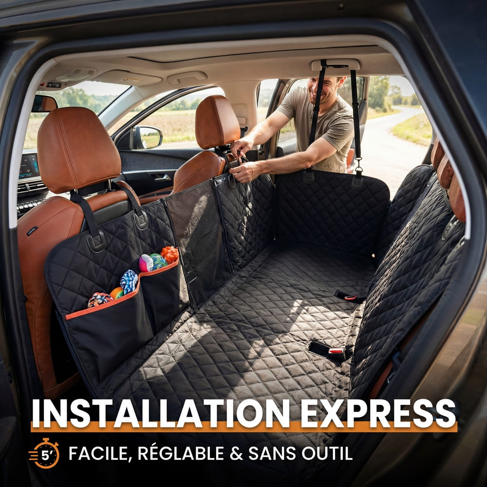 Housse de protection voiture pour chien - Dog Trotter™