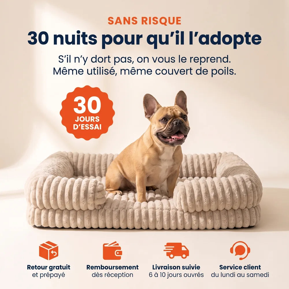 Panier chien orthopédique à mémoire de forme