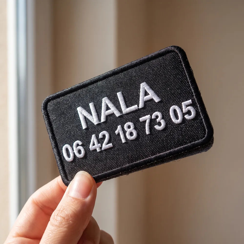Patch brodé personnalisable pour chien