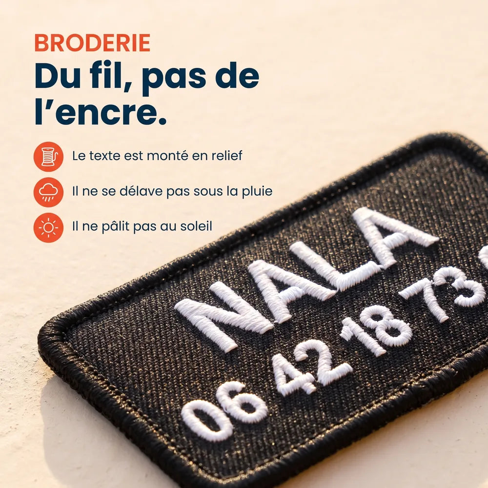 Patch brodé personnalisable pour chien