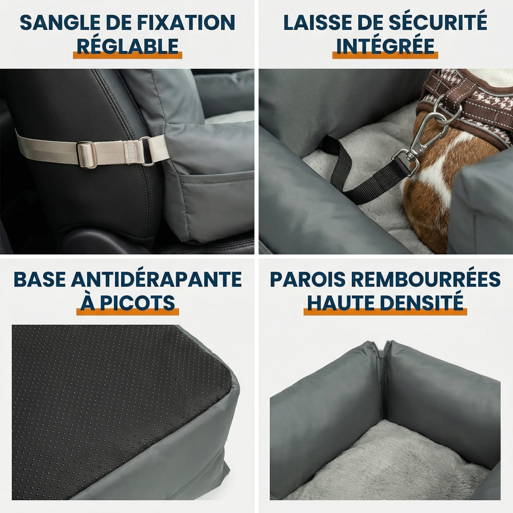 Siège auto pour chien imperméable