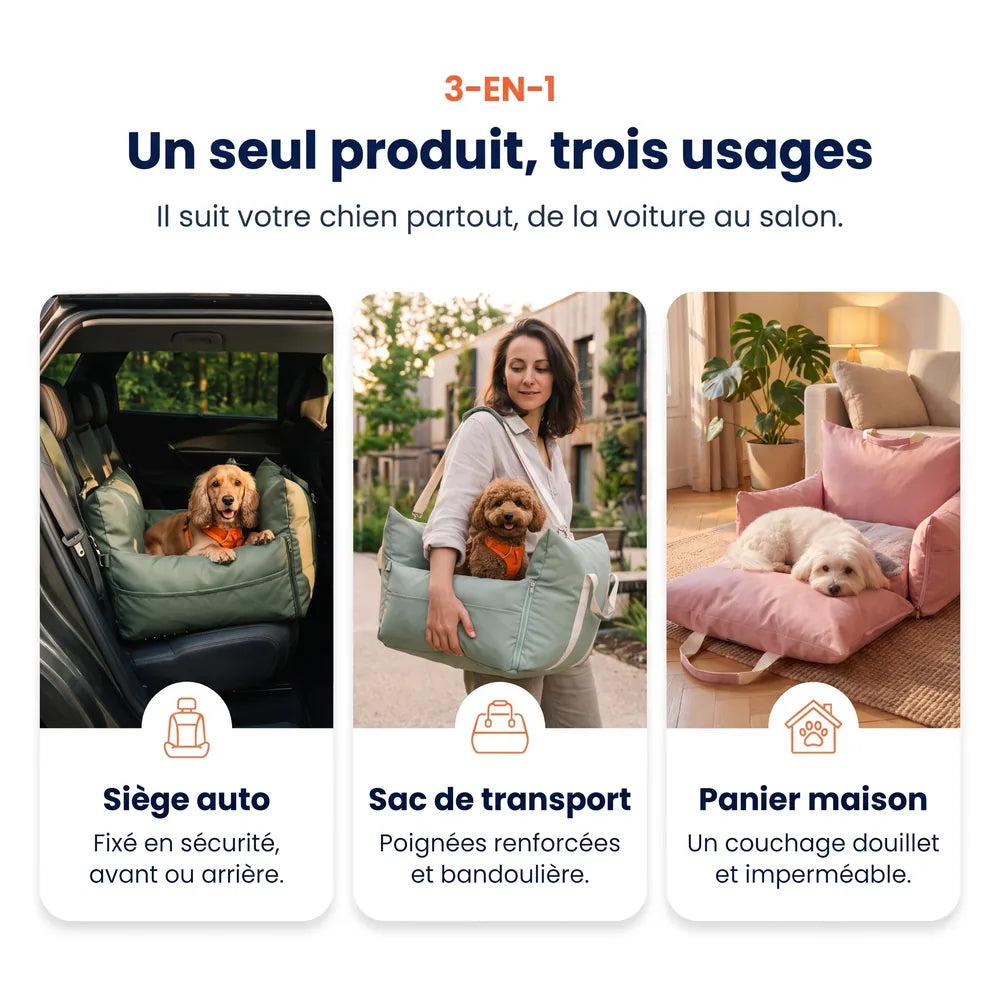 Siège auto chien imperméable