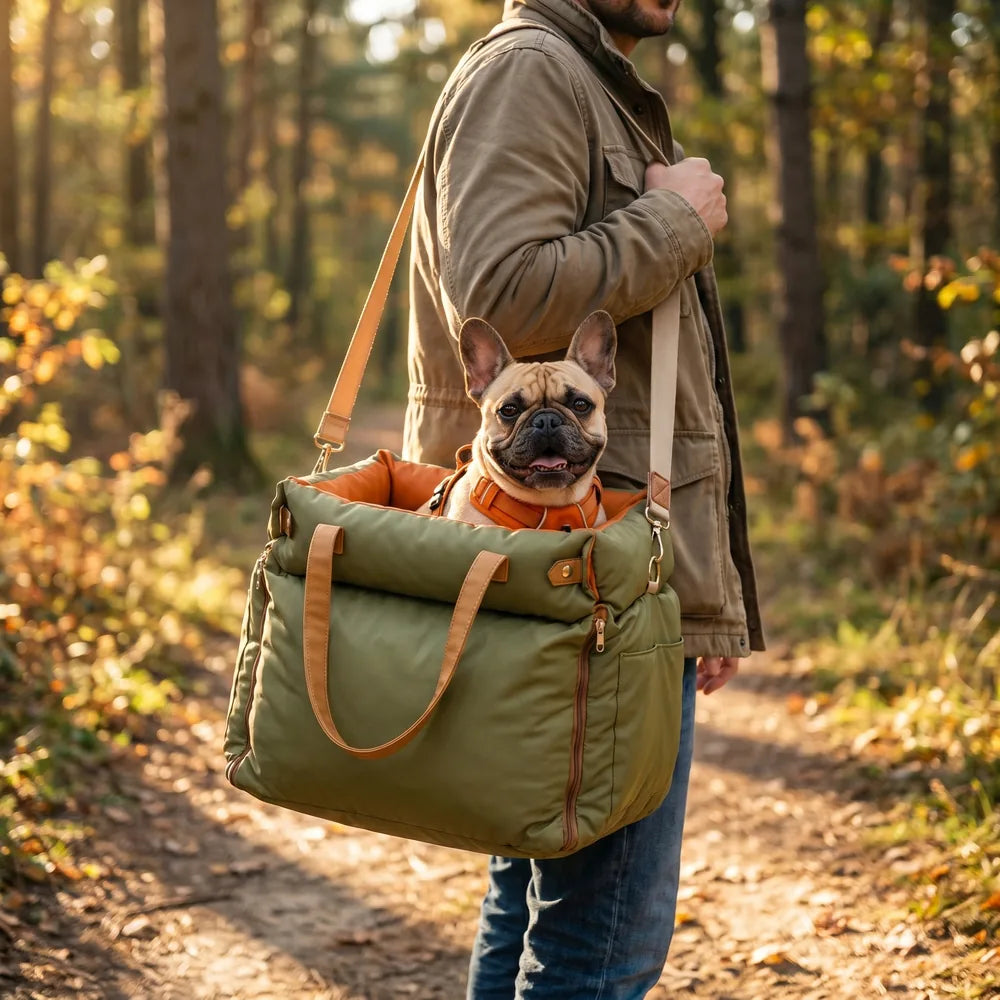 Siège auto pour chien en similicuir