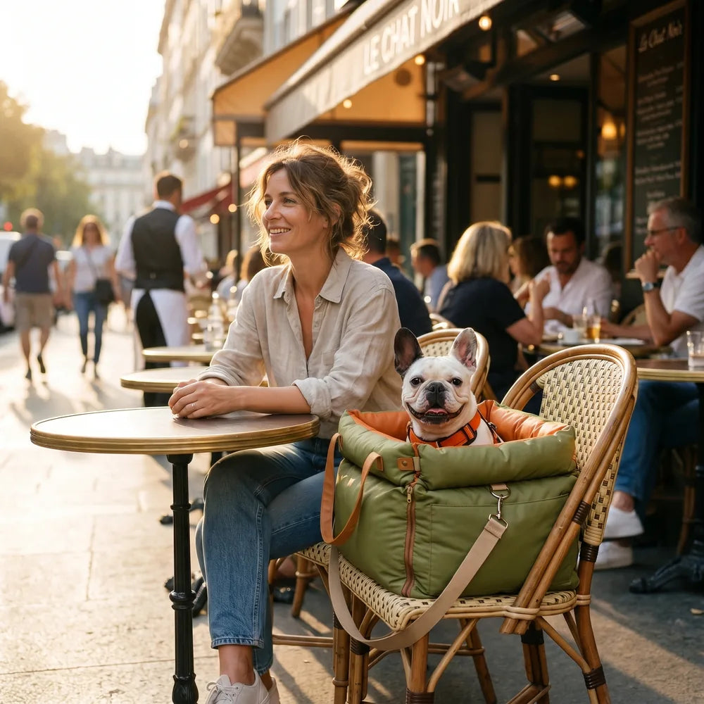 Siège auto pour chien en similicuir
