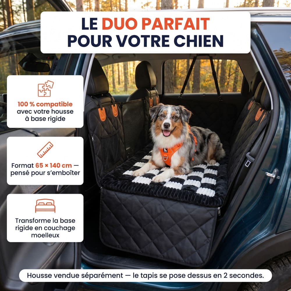 Tapis chien voiture apaisant